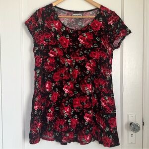American Apparel Floral Babydoll Top